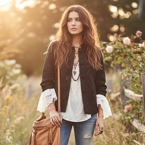 Black Brocade Jacket